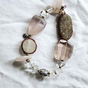 SILPADA .925 sterling silver druzy cubic zirconia bracelet